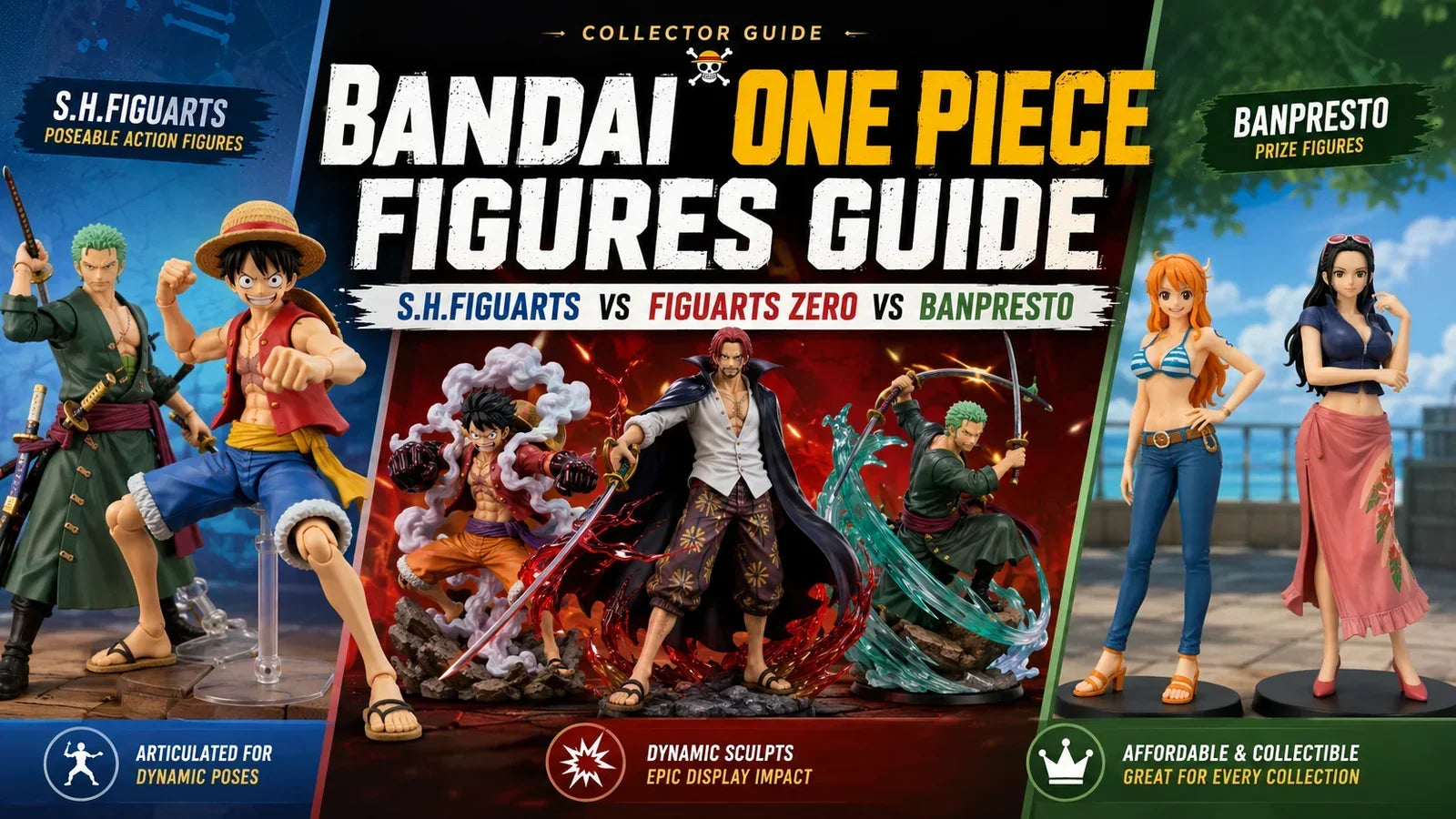 Bandai One Piece Figures Guide: S.H.Figuarts vs Figuarts ZERO vs Banpresto