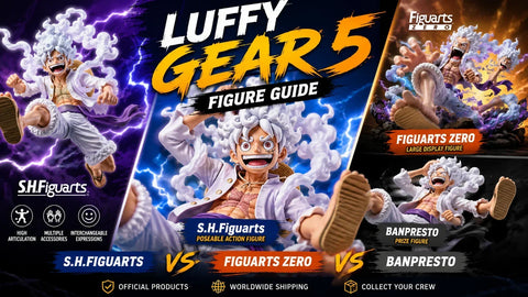 Guía de figuras de Luffy Gear 5: S.H.Figuarts vs Figuarts ZERO vs Banpresto