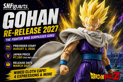 Relanzamiento de S.H.Figuarts Super Saiyan Gohan 2027: ¿Vale la pena la capa de tela con alambre?