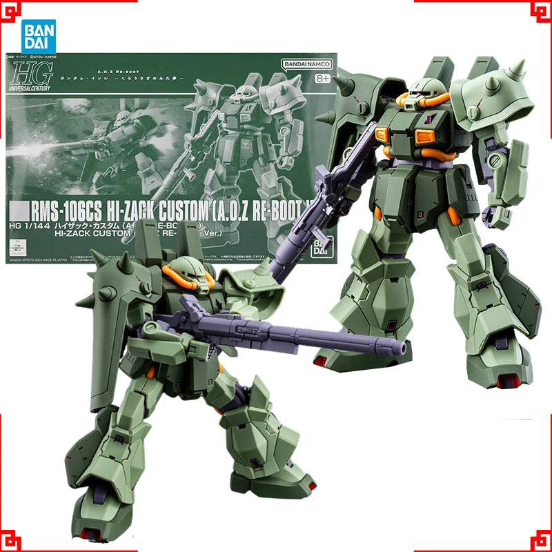 Bandai Gundam Model Kit HGUC Hi Zack Custom AOZ RE Boot Anime Figure G