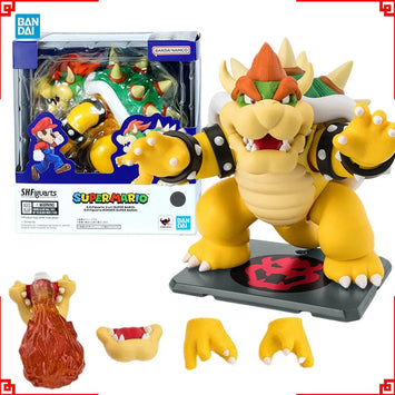 Bandai Super Mario Bros Anime Figure SHF Yoshi Bowser Купа Action Figu