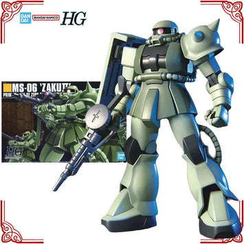 In Stock Genuine Bandai Gundam Model Kit HGUC 1/144 MS-06 Zaku 2 Anime