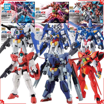 Bandai Gundam Model Kit HG Age 1 Full Glansa Age 2 3 Zeydra Genoace 2 