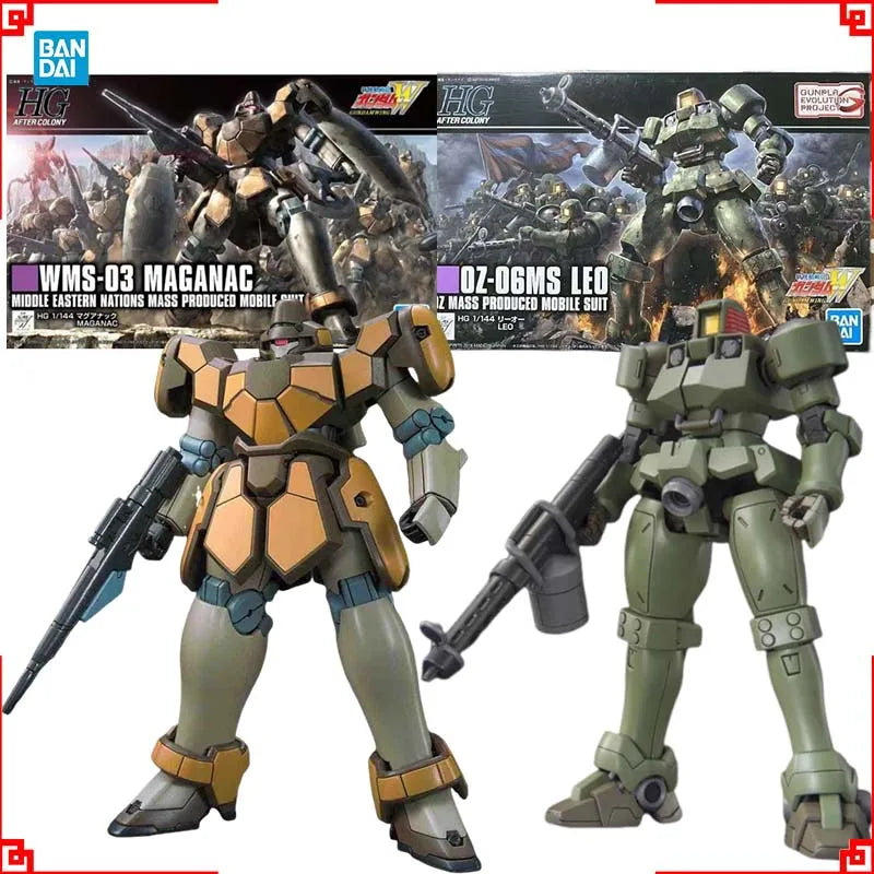 Bandai Gundam Model Kit HGUC Leo Maganac Action Figure Gunpla Building