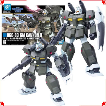 Bandai Gundam Model Kit HG GM Cannon 2 Anime Figure Gunpla Building Ki